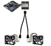 CAVO SPLITTER DA 1 A 2 VENTOLE 4 PIN PWM SDOPPIATORE FAN PC DESKTOP CPU DUAL