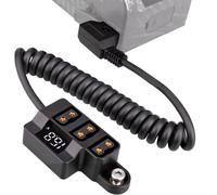 Cavo Splitter DTAP, Cavo di Alimentazione Splitter da Maschio DTAP a 3 Porte con Display di Tensione, Voltmetro del di Rubinetto 8A D per la Batteria della Fotocamera a V,