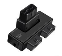 Cavo splitter OBD2 16 Pin Y Adattatore a nastro piatto | Pass-through a 16 pin, nessuna terra condivisa, divide una porta a due, design a nastro piatto, risparmia l'usura del