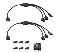 Cavo splitter PC ARGB da 1 a 3, estensione LED 5 V a 3 pin, compatibile con ASUS Aura MSI Mystic Gigabyte RGB Fusion, sincronizzazione illuminazione PC Gaming