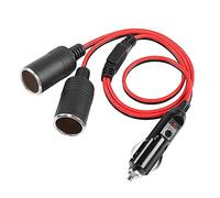 Cavo splitter per accendisigari per auto YACSEJAO 14AWG 2FT 12V/24V 1 a 2 accendisigari per auto cavo di prolunga a 2 vie