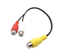 Cavo splitter per musica e video per auto e TV, 1 ingresso, 2 uscite