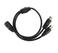 Cavo Splitter Prolunga DIN a 5 Pin, Spina Ad Angolo Retto da 90 Gradi Maschio a Doppio 2 Femmina Adattatore Cavo MIDI Splitter DIN Y a 5 Pin, per Tastiera MIDI Piano Elettrico