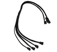 GELID Cavo splitter per ventole tachimetriche CA-PWM-03 – 4 x 4 pin PWM, 0,42 m interno, nero