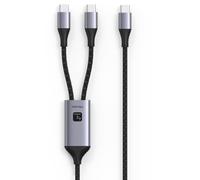 Techly Cavo di Ricarica Sdoppiatore USB-C™ Maschio a Due USB-C™ Masc