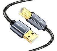 Cavo stampante 2M, cavo USB per stampante ad alta velocità USB 2.0 A maschio a tipo B maschio cavo per scanner stampante compatibile con HP, Canon, Epson, Dell, Brother, Xerox, Samsung, ecc (2M)