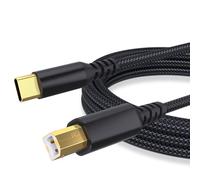 Cavo stampante USB C 2M,Cavo USB B a USB C,per stampante e scanner - Nylon intrecciato, compatibile HP,Canon,Lexmark,Dell,EpsonBrother,Lexmark,DAC