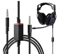 Cavo stereo da 3,5 mm a 3,5 mm, cavo audio ausiliario di ricambio con controllo del volume, compatibile con Astro A10, A30, A40, A40TR, A50, Nero