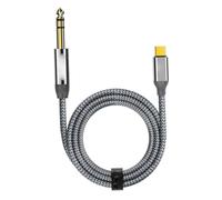 Cavo Stereo Da 6,35 Mm Per Mixer Basso Elettrico | Rendilo più resistente del cavo in PVC, la giacca intrecciata in nylon ha una buona resilienza.(1.2m)