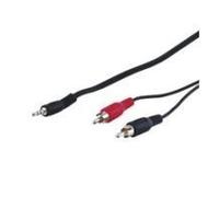 CAVO STEREO PER COLLEGAMENTO CASSE-SCHEDA AUDIO 1 CONNETTORE 3,5 MM. - 2 CONNETTORI CINCH (RCA) MASCHIO - MT. 15 NEW