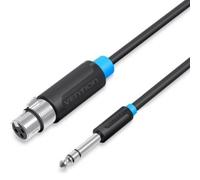 Cavo Stereo Vention BBEBI Jack 6.5 Maschio - XLR Femmina 3m Nero