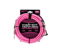 Ernie Ball, Cavo intrecciato per strumenti, dritto / angolato, 5,49 m, rosa neon