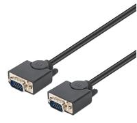 Cavo SVGA HD15 M/M 3m nero schermato - Manhattan ICOC SVGA-E-030