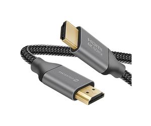 CAVO SWISSTEN 2.0, da HDMI a HDMI, 2 m, Nylon intrecciato, Grigio/Nerocolo