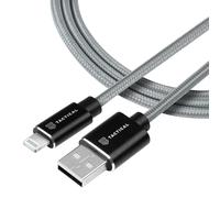 Cavo Tactical Aramid extra resistente USB-A/Lightning MFI - 1m - Grigio