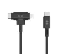 Cavo TARGUS Targus Hyper 60W USB-C Lightning 1,5m Silicone Ibrido Nero Cavo TARGUS Targus Hyper 60W USB-C Lightning 1,5m Silicone Ibrido Nero