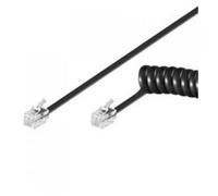 Cavo telefonico a spirale Goobay a 4 fili RJ10 7 m Nero
