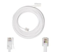 Cavo telefonico da BT a RJ11 da spina UK a RJ11 per modem ADSL fisso 6P2C a 2 pin per router, ADSL banda larga, fax, modem fax, casa e ufficio, 10 m
