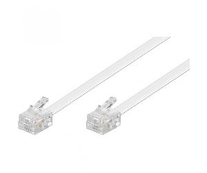 Cavo telefonico Goobay RJ11 6P4C maschio/maschio 3 m bianco