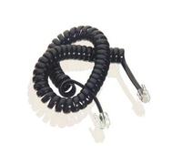 Cavo telefonico spiralato per cornette col. Nero 5,0 mt