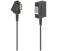Cavo Telefono analogico Hama [1x Spina TAE U - 1x Presa TAE U] 10 m Nero