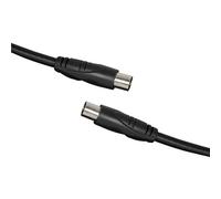 Cavo televisivo da spina coassiale a spina, colore nero, doppia schermatura, pla