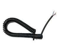 Cavo termorestringente a spirale, 17AWG 3 Core Spiral Telescopic Spring Wire Black 1mm² 1-15m