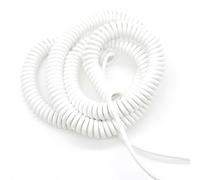 Cavo termorestringente a spirale, Stretchable 2-Core Spring Spiral Cable 18AWG Cu White 0.75mm2 2.5-10m
