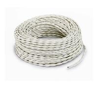Cavo tessile trecciato 2 x 0,75 mm² avorio 3 m Avorio