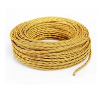 Cavo tessile trecciato 2 x 0,75 mm² oro 3 m Oro