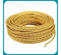 CAVO TESSILE TRECCIATO IN SETA VARI COLORI E METRAGGI CON SEZIONE 2x0,75 o 3x1