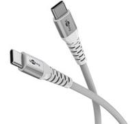 Cavo tessile USB 2.0 supersoft, connettore USB-C > connettore USB-C bianco