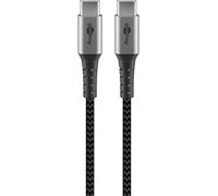 Goobay Cavo di sincronizzazione e ricarica 49303 – USB-C/USB-C 2 m tessuto Grigio