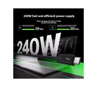 Cavo Thunder 5 da 1 M In TPE Morbido, 120 Gbps, Cavo Coassiale USB-C V2, Cavo Dati di Trasmissione USB-C A C, 240 W, 16 K