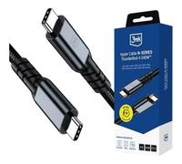 Cavo 3MK Hyper Cable N-Series USB-C/USB-C Thunderbolt 4 2 m 240W Nero