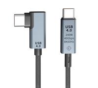 Cavo Thunderbolt 4 USB-C angolato 1m - 40Gbps ad alta velocità, USB 4.0, trasferimento dati e uscita video 8K@60Hz - Compatibile con MacBook, per Dell, per HP e altro