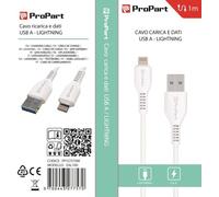 Cavo TipoLight-ning Apple 5V 2.4A 1mt Carica e dati Bianco - PP1LT570W