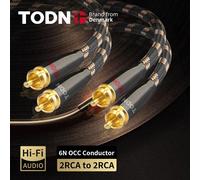 Cavo TODN rca 6N occ hifi da 2rca a 2rca cavi audio di fascia alta per amplificatore DAC DAP maschio a maschio TV mixer stereo per auto