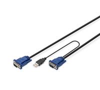 Cavo Triplo Per Console Con Switch Kvm Per Server Usb/Ps2 - Mt. 5