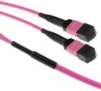 Cavo trunk in fibra multimodale ACT da 15 metri 50/125 OM4(OM3) polarità A con 2 connettori femmina MTP/MPO su ciascun lato 15