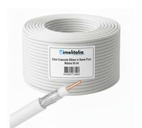 Cavo Tv Ø5 Mm in Rame Puro 75 Ohm Bobina da 50 Metri per Interni Schermati