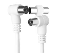 Cavo TV coassiale 9,52 mm maschio a femmina Gomito a 90° 2m con adattatore