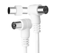 Cavo TV coassiale 9,52 mm maschio a femmina Gomito a 90° 5m con adattatore