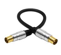 Cavo TV Coassiale, Cavo Coassiale Maschio-femmina da 30 Cm Placcato Oro da 9,5 Mm per Antenna TV Digitale, Prolunga Cavo Satellitare Ricevitore Satellitare HDTV