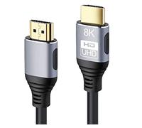 CAVO TV HDMI ARC 3D 8K UHD 0,5 metri GOLD 2.1 Alta Velocità 48Gbps Funzione Ethernet HDR ultra veloce supporta 4K @120Hz, 8K @60Hz Dolby Vision, compatibile per PS5, PS4, Fire TV, Blu-ray (0.5 metri)