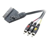 Cavo TV, ricevitore SpeaKa Professional Scart / RCA Composito [1x Spina SCART - 3x Spina RCA] 2.00 m Nero