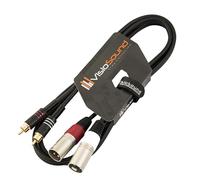 Cavo Twin 2 x XLR Maschio a 2 x Connettore RCA Phono Oro/Cavo Patch Segnale Audio 1.5m