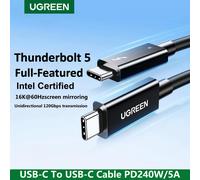 Cavo UGREEN Thunderbolt 5 USB 4 da Type C a Type C, ricarica rapida PD 240W, 16K@60Hz, trasmissione dati 120Gbps, Gen per Apple Macbook