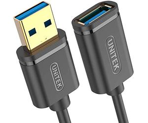 Cavo UNITEK da USB 3.0 A maschio a USB A femmina/prolunga / 0,5 metri, nero/prolunga per stampante, tastiera, lettore di schede ecc. / Y-C456GBK