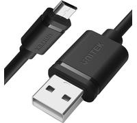 UNITEK Cavo da USB A a micro USB/ 1 metro/ricarica rapida e sincronizzazione/Quick Charge/ 2,5 A/USB 2.0 480 Mbps/ 100% rame, Nero, rivestimento in PVC